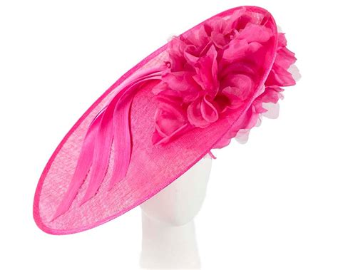 Large Fuchsia Plate Racing Fascinator By Fillies Collection