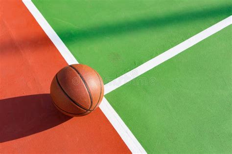 Basketball on an Outdoor Playing Field Stock Photo - Image of sport ...