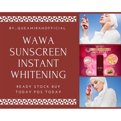 WAWA SUN SPRAY INSTANT WHITENING READY STOCK Shopee Malaysia