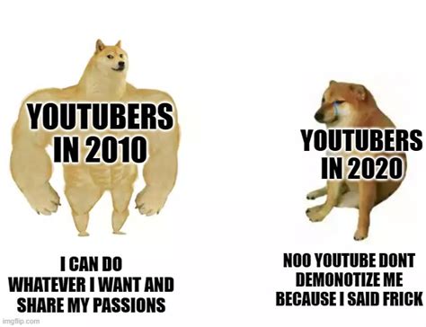 Youtubers In 2010 Vs 2020 Imgflip