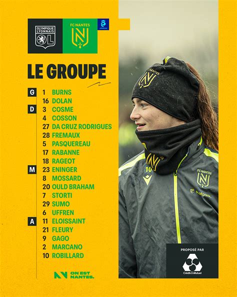 Fc Nantes Arkema Premi Re Ligue Le Groupe Pour Olympique Lyonnais