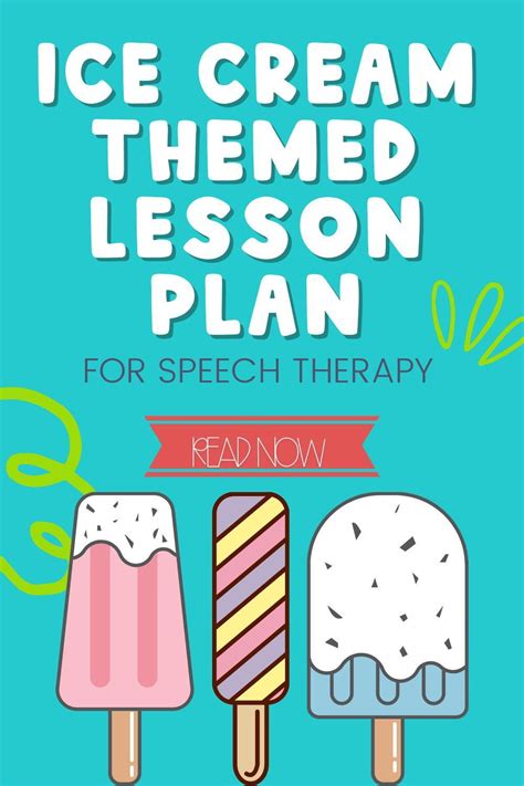 Ice Cream Themed Lesson Plan For Speech Therapy Artofit