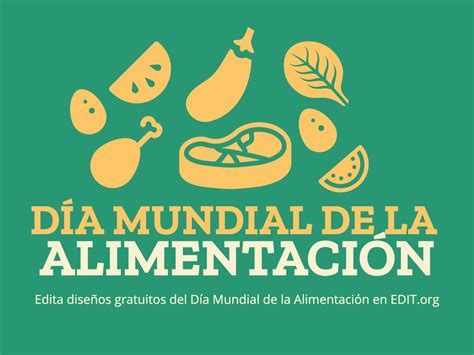 Carteles Del Día Mundial De La Alimentación Editables