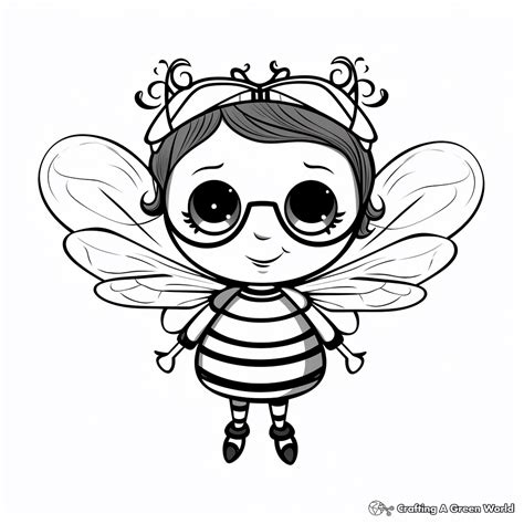 Queen Bee Coloring Page