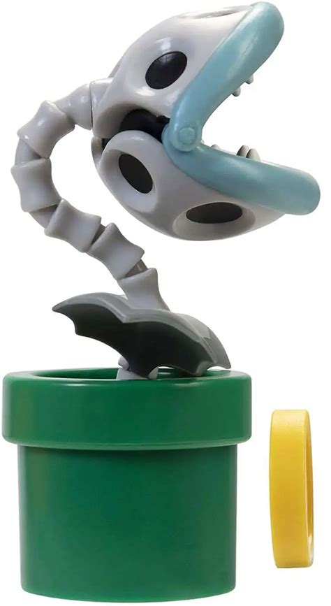 World Of Nintendo Super Mario Bone Piranha Plant 4 Action Figure Jakks