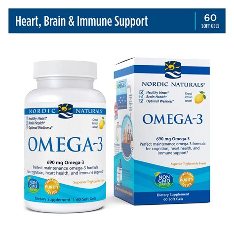 Nordic Naturals Omega 3 Softgels Lemon 690 Mg Walmart