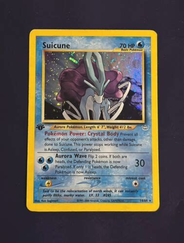 Pok Mon Tcg Suicune Neo Revelation Holo St Edition Holo Rare Ebay