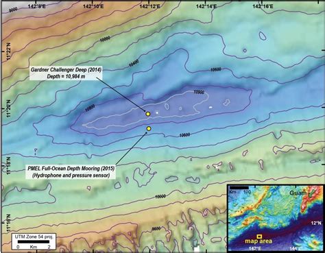 Bathymetric Map Of Challenger Deep Mariana Trench After Gardner Et