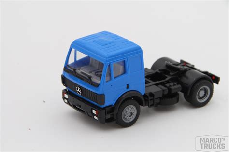 Herpa Mercedes Sk Zugmaschine Blau Schwarz Unbedruckt H