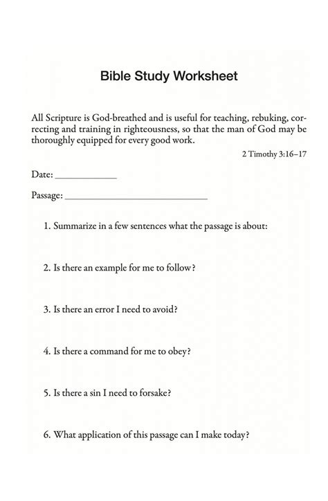 Bible Study Worksheets For Adults Pdf A Worksheet Is A Sheet Of