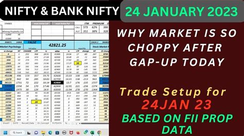 Fii Dii Data Analysis For 24 January 2023 And Nifty Bank Nifty