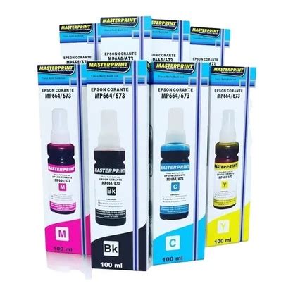 Kit Tinta Bulk Ink Masterprint Cor Refil Ml Mp Shopee Brasil