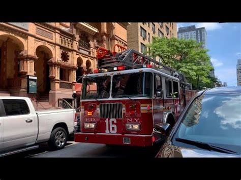 Fdny Ladder Spare Engine Returning To Their Firehouse In