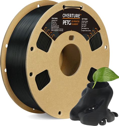 OVERTURE PETG Filament 1 75mm 3D Printer Filament PETG 1kg Spool 2