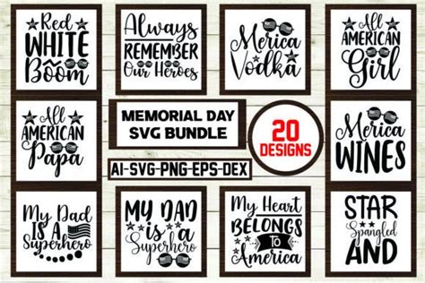 Memorial Day Svg Bundle Vol 3 Graphic By Mockupstory24 · Creative Fabrica