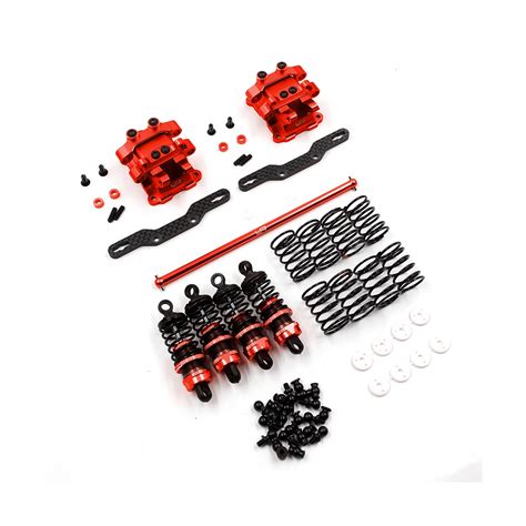 Yeah Racing Alu Performance Damper Upgrade Set F R Tamiya Tt Rot