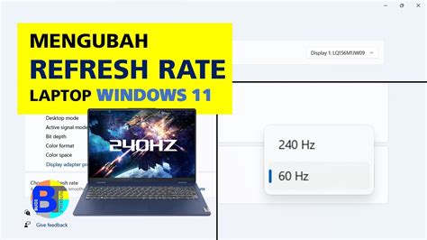 Cara Mengubah Refresh Rate Layar Laptop Windows 11 YouTube