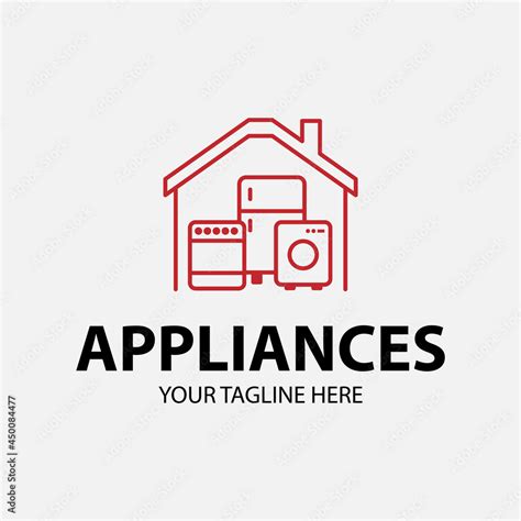 Modern Minimalist Home Appliance Store Logo Refrigerator Stove And