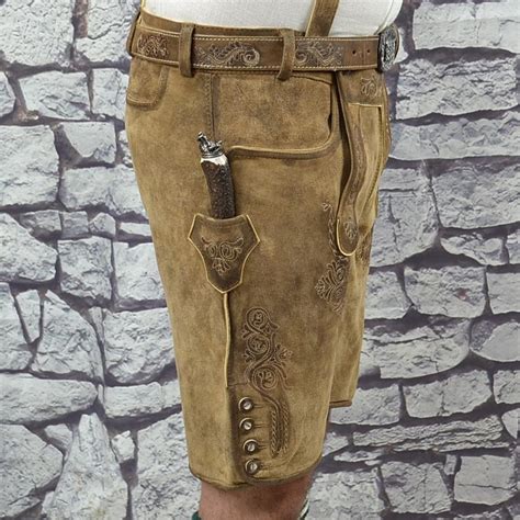 Imported Brown Buffalo Lederhosen With Belt And Suspenders Limited