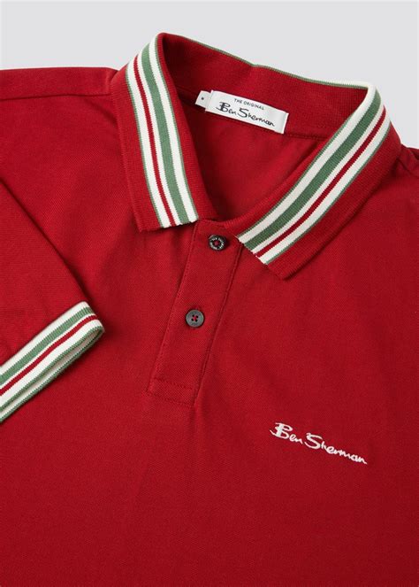 Ben Sherman Red Tipped Polo Shirt Matalan