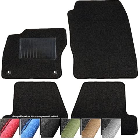 Moto Moltico Fu Matten Auto Velours Autoteppiche Schwarz Automatten Set