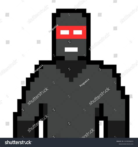 Pixel Art Ninja Cartoon Stock Illustration 2239289655 Shutterstock