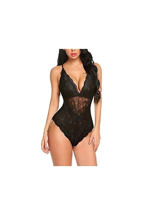 Fnkdor Lingerie Sexy Pour Femmes Body Et Combinaison Dos Nu En Dent