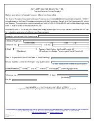 Nevada Application For Registration Structured Settlement Purchase