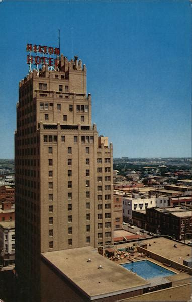 Hilton Hotel and Pool Fort Worth, TX Postcard