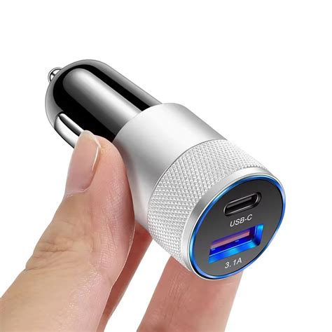 Cheepum Multiple Car Chargers In One 31a Usb C Pd Rapid Car Charger Aluminum Steel Design