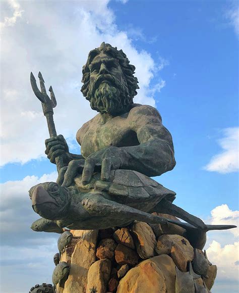 Neptune Statue Virginia Beach Oceanfront Mixed Media by Design Turnpike ...