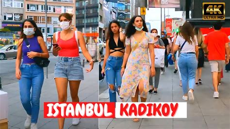 ⁴ᴷ ISTANBUL KADIKÖY WALKING TOUR AUGUST 2021 EVENING WALKING IN