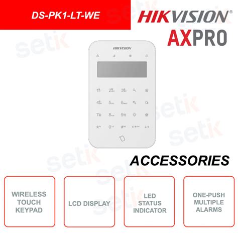 Ds Pk Lt We Hikvision Clavier Led D Alarme Interne Sans Fil