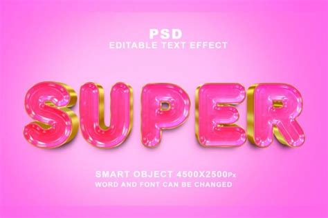 Super Psd 3d Editable Text Effect Graphic By Truevector · Creative Fabrica