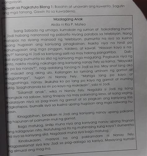 Pag Sino Nag Sagutan To May 5 Pt Sakin 1 Saan Nangyari Ang Kuwento 2