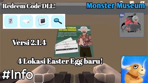 4 Lokasi Easter Egg Hidden Item Redeem Code Baru Monster Museum