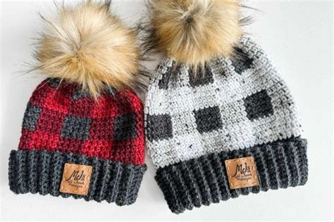 Cozy Winter Style Free Rustic Plaid Crochet Hat Pattern