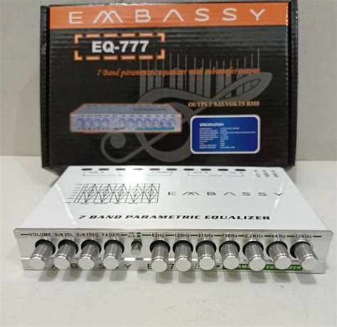 Embassy Eq Parametric Preamp Equalizer Band With Subwoofer