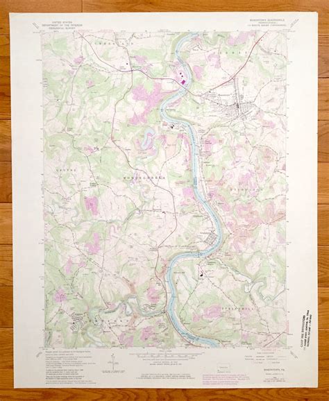 Antique Masontown Pennsylvania 1964 US Geological Survey - Etsy