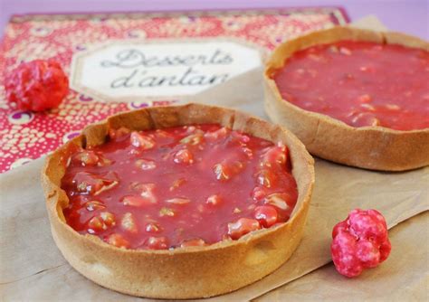 Pauline à la crème anglaise Tarte à la Praline rose de Lyon Tarte