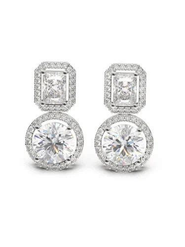 White American Diamond Silver Earrings At Rs Pair Adarsh Nagar