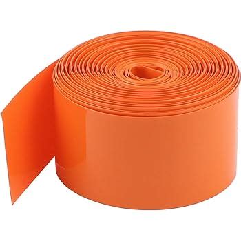 Uxcell Mm Pvc Heat Shrink Tubing Wrap Orange M Ft For