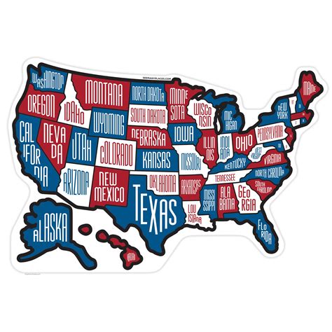 Buy Rv State Stickers Red White Blue Camper Motor Home Travel