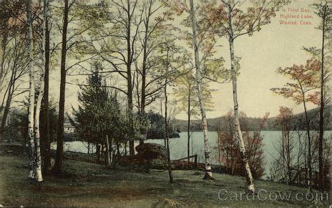 In Third Bay Highland Lake Winsted Ct Postcard