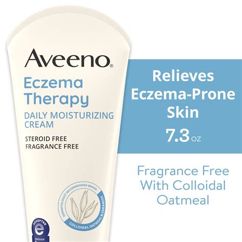 Aveeno Eczema Therapy Daily Moisturizing Cream Steroid Free Body Lotion 7 3 Oz