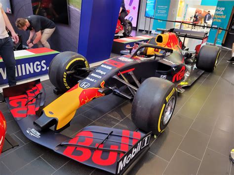 There's a Red Bull F1 car replica at Melbourne Central! Also free full motion VR F1 simulator ...