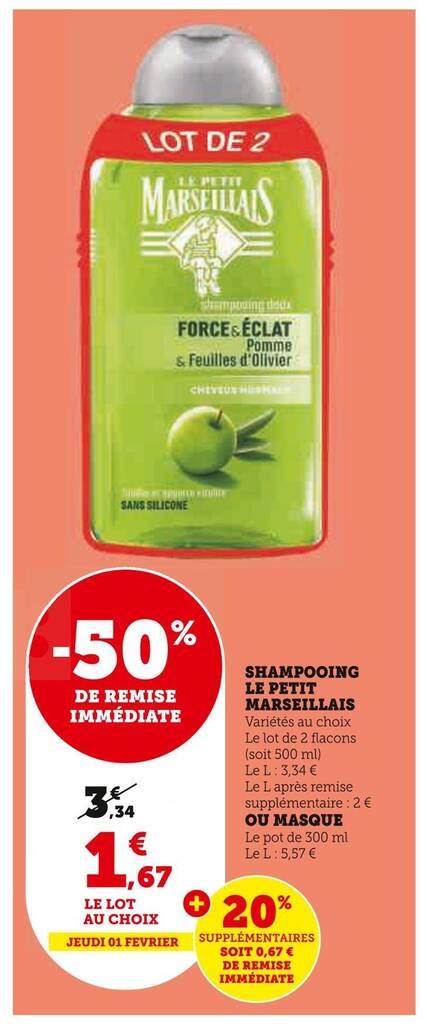 Promo Le Petit Marseillais Shampooing Chez Super U