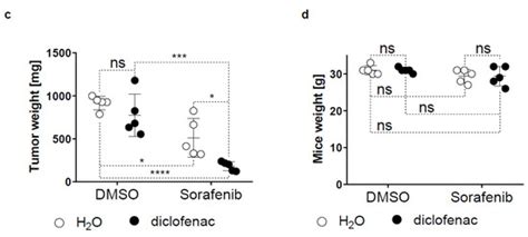 Cancers Free Full Text Diclofenac Potentiates Sorafenib Based