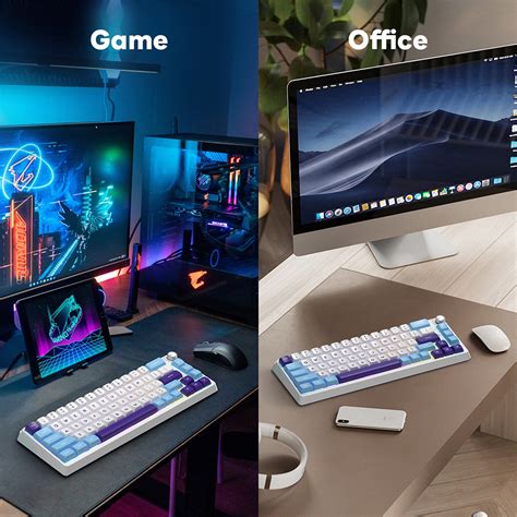 Kzzi K Pro Nezuko Purple With Color Multimedia Display Mechanical Gaming Keyboard Hot