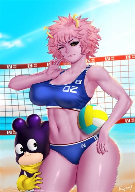 Artstation Pinky Power Mina Ashido Eason Li Boku No Hero Academia Hero Anime